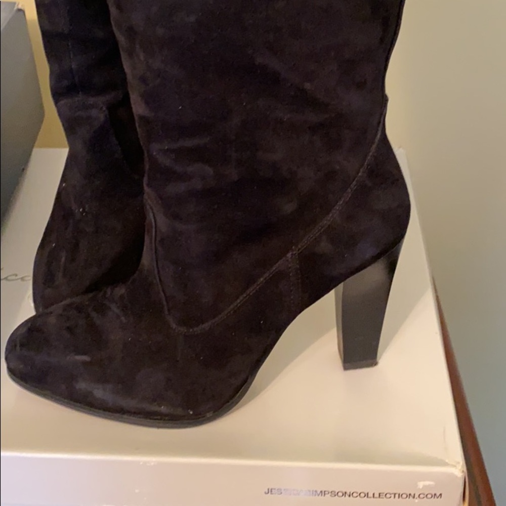 Tommy Hilfiger black suede boots